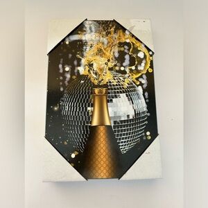 Disco Ball & Champagne Mini Wall Art Brand New